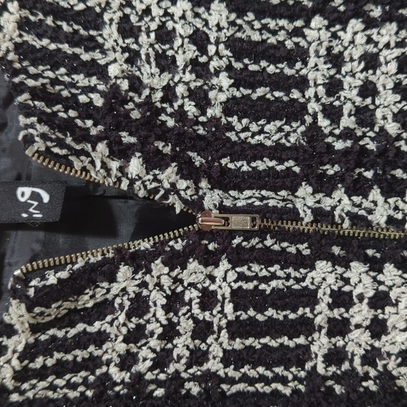 ing Women's Lined Metallic Thread Plaid Cropped Jacket w/Front Zipper Size Large - Picture 4 of 13